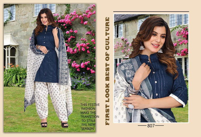 Riyaa Suhani 1 New Cotton Printed Ethnic Wear Kurti Pant With Dupatta Readymade Suit Collection